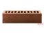Кирпич облицовочный керамический ЛСР пустотелый красный темный флэшинг рустик 250x120x65 мм (ут.ст) ##3