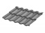 Металлочерепица модульная Aquasystem Гётеборг, 0.5 PE Rooftop Glance, Zn 180, 1205х420, RR23 (темно-серый) ##1