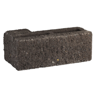 Камень облицовочный колотый СКЦ-2Л-9У угловой 380х120(190)х140 мм черный #3