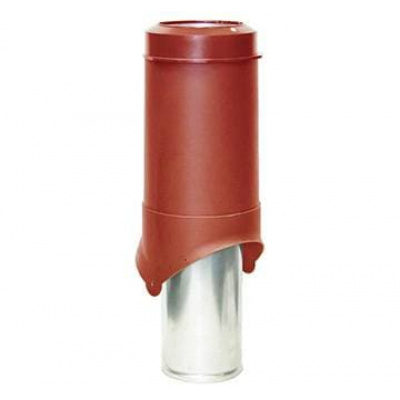 Изолированный вентиляционный выход Pipe-VT 150 Krovent (Кровент) для помещений, красный #1