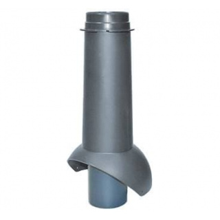 Изолированный вентиляционный выход Pipe-VT 110 Krovent (Кровент) для канализации, серый