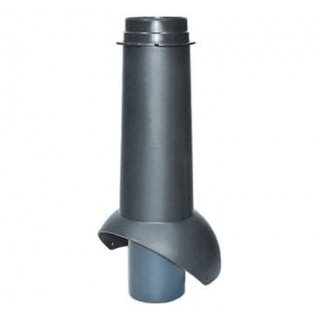 Изолированный вентиляционный выход Pipe-VT 110 Krovent (Кровент) для канализации, черный
